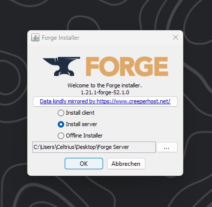 Forge Server installer