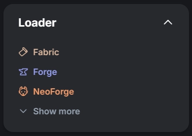 Modrinth Loader Filter
